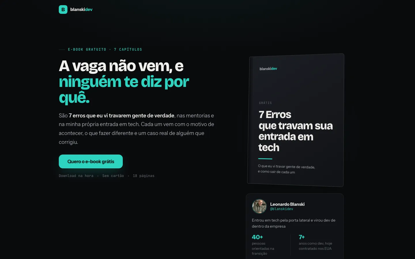 Prévia da página do 7 Erros que Travam sua Entrada em Tech